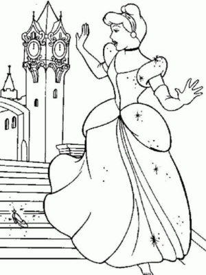 Disegno di Cenerentola da stampare e colorare 112