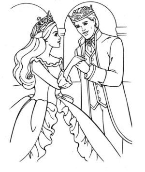Disegno di Barbie Principessa da stampare e colorare 8