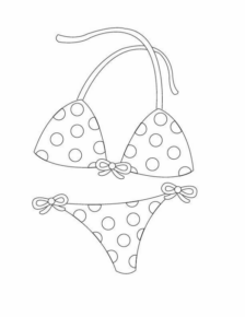Disegno di costume da bagno da stampare e colorare 2