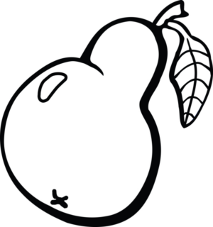 Disegno di pera da stampare e colorare 7