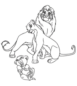 Disegno di Re Leone da stampare e colorare 19
