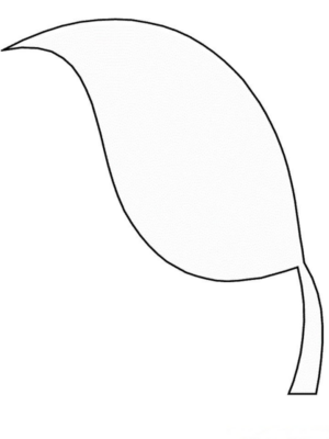 Disegno di foglia da stampare e colorare 5