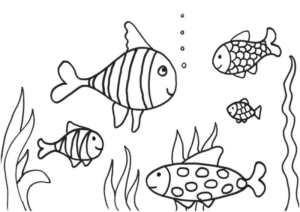 Disegno di pesce da stampare e colorare 124
