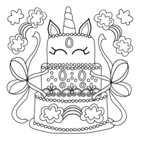 Disegno di torta da stampare e colorare 37