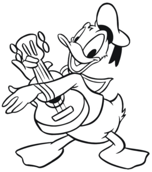 Disegno di Paperino da stampare e colorare 9