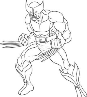 Disegno di Wolverine da stampare e colorare 1
