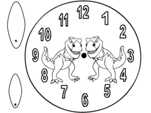 Disegno di orologio da stampare e colorare 3