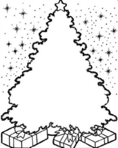 Disegno di albero di Natale da stampare e colorare 82 Disegno di albero di Natale da stampare e colorare 82