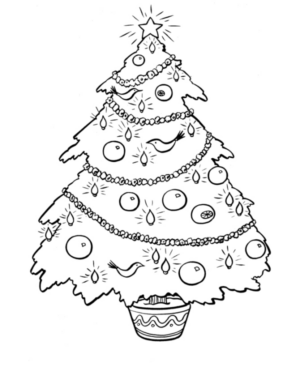 Disegno di albero di Natale da stampare e colorare 70