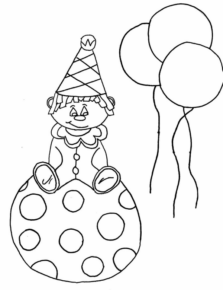 Disegno di clown da stampare e colorare 56