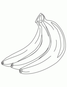 Disegno di banana da stampare e colorare 1