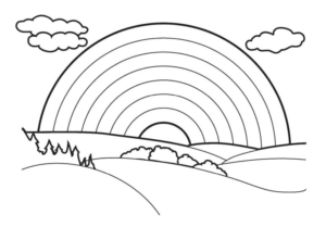 Disegno di arcobaleno da stampare e colorare 56