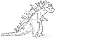 Disegno di Godzilla da stampare e colorare 6