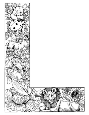 Disegno di lettera dell’alfabeto da stampare e colorare 29