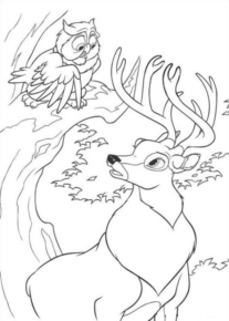 Disegno di Bambi da stampare e colorare 46