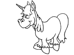 Disegno di unicorno da stampare e colorare 138