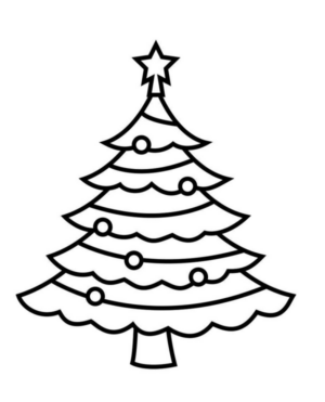 Disegno di albero di Natale da stampare e colorare 205 Disegno di albero di Natale da stampare e colorare 205