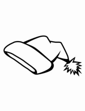 Disegno di cappello di Natale da stampare e colorare 7