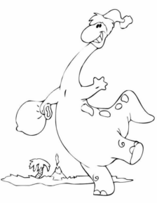 Disegno di Brachiosauro da stampare e colorare 18