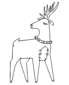 Disegno di renna da stampare e colorare 18