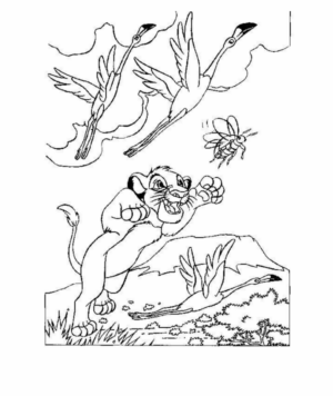 Disegno di Re Leone da stampare e colorare 252