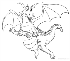 Disegno di dragone da stampare e colorare 175