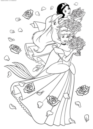 Disegno di Tutte le principesse Disney da stampare e colorare 33