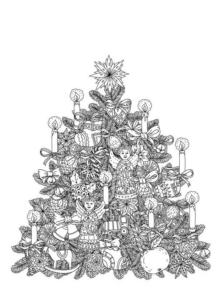 Disegno di albero di Natale da stampare e colorare 62 Disegno di albero di Natale da stampare e colorare 62