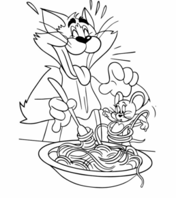 Disegno di Tom e Jerry da stampare e colorare 21