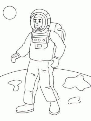 Disegno di astronauta da stampare e colorare 29