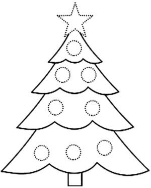 Disegno di albero di Natale da stampare e colorare 48
