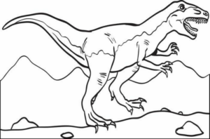 Disegno di Tirannosauro da stampare e colorare 105