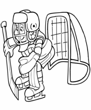 Disegno di hockey da stampare e colorare 14