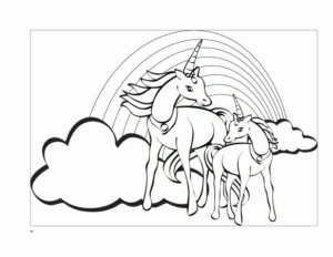 Disegno di unicorno da stampare e colorare 21