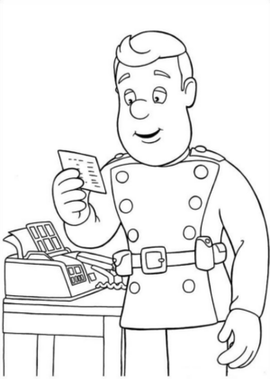 Disegno di pompiere da stampare e colorare 36