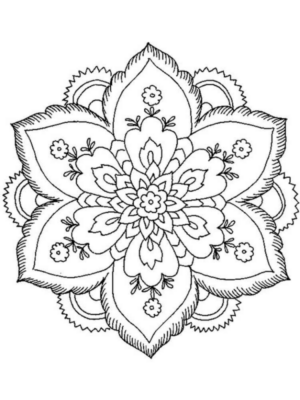 Disegno di mandala da stampare e colorare 1067