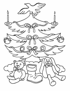 Disegno di albero di Natale da stampare e colorare 225
