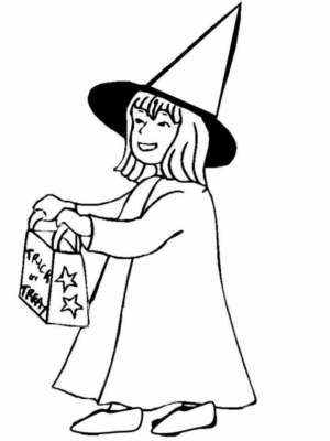Disegno di bambino ad Halloween da stampare e colorare 43 Disegno di bambino ad Halloween da stampare e colorare 43