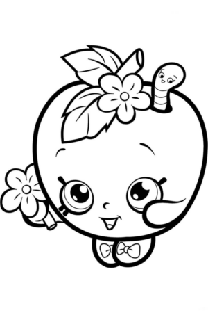 Disegno di mela da stampare e colorare 5