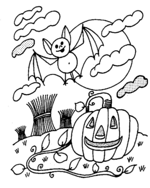 Disegno di zucca di Halloween da stampare e colorare 44