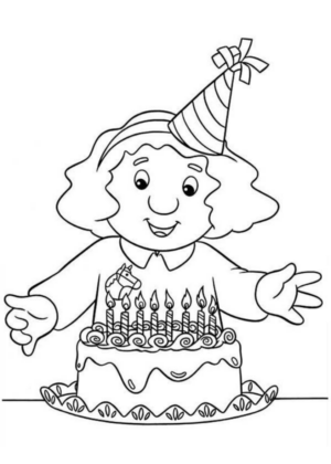 Disegno di compleanno da stampare e colorare 52