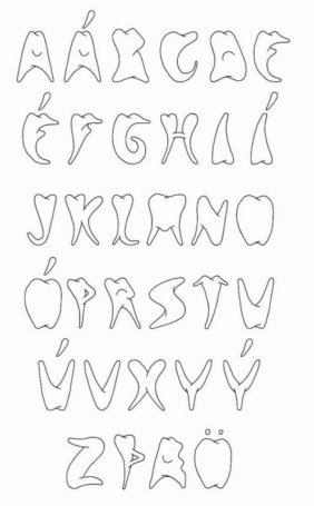 Disegno di lettera dell’alfabeto da stampare e colorare 325