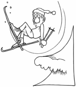 Disegno di sci da stampare e colorare 4