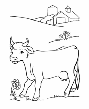 Disegno di mucca da stampare e colorare 37