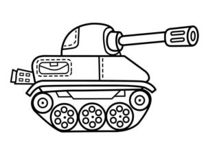 Disegno di carro armato da stampare e colorare 37