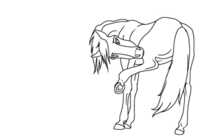 Disegno di cavallo da stampare e colorare 74