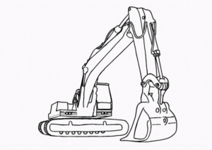 Disegno di mezzo da lavoro da stampare e colorare 85