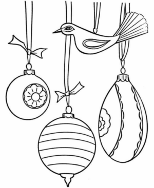 Disegno di palla di Natale da stampare e colorare 60