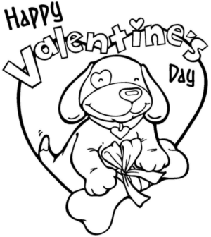 Disegno di San Valentino da stampare e colorare 12