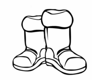 Disegno di scarpa natalizia da stampare e colorare 6